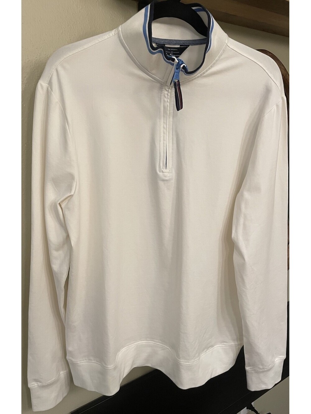 Men’s Ben Sherman Golf Quarter Zip Shirt Size Medium, White